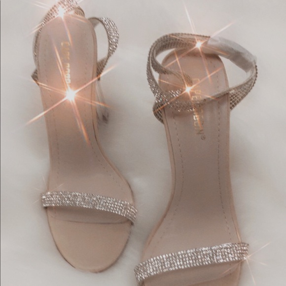 Women’s Nude Sequined Heel - Picture 3 of 3
